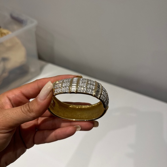 Vintage authentic Swarovski Crystal Cuff Bracelet - Picture 6 of 9